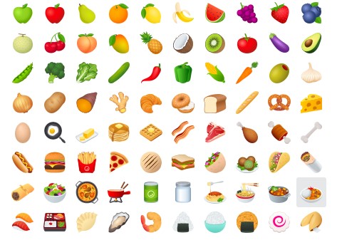 Yiyecek emojileri